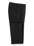 Product Image of Wool Stretch Bengaline Flat Front Suit Pants-Black