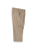 Product Image of Wool Stretch Bengaline Pleated Suit Pants-Light Tan