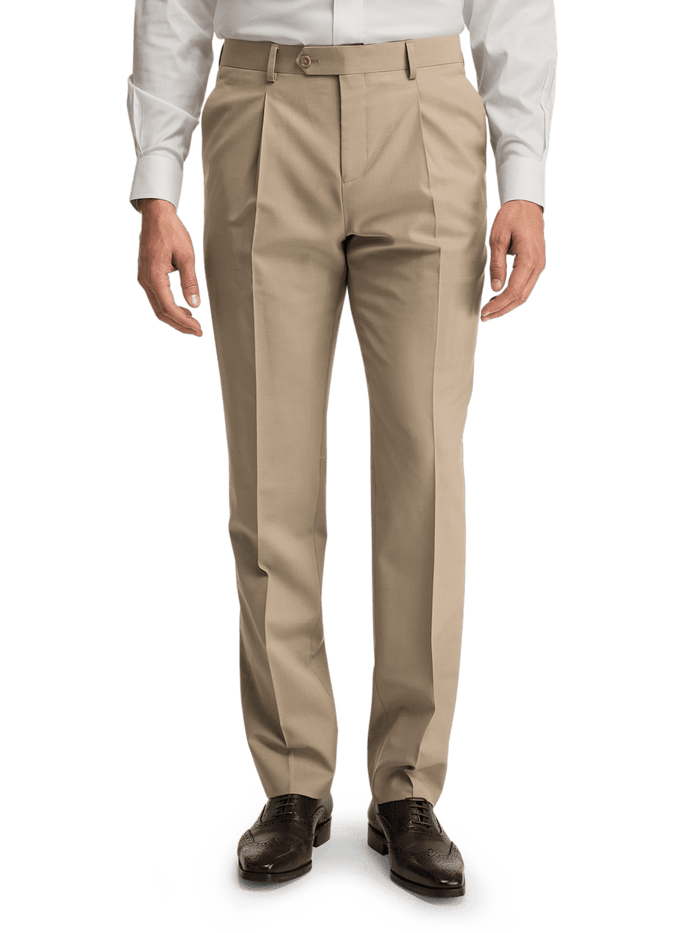 Alternate Image of Wool Stretch Bengaline Pleated Suit Pants-1