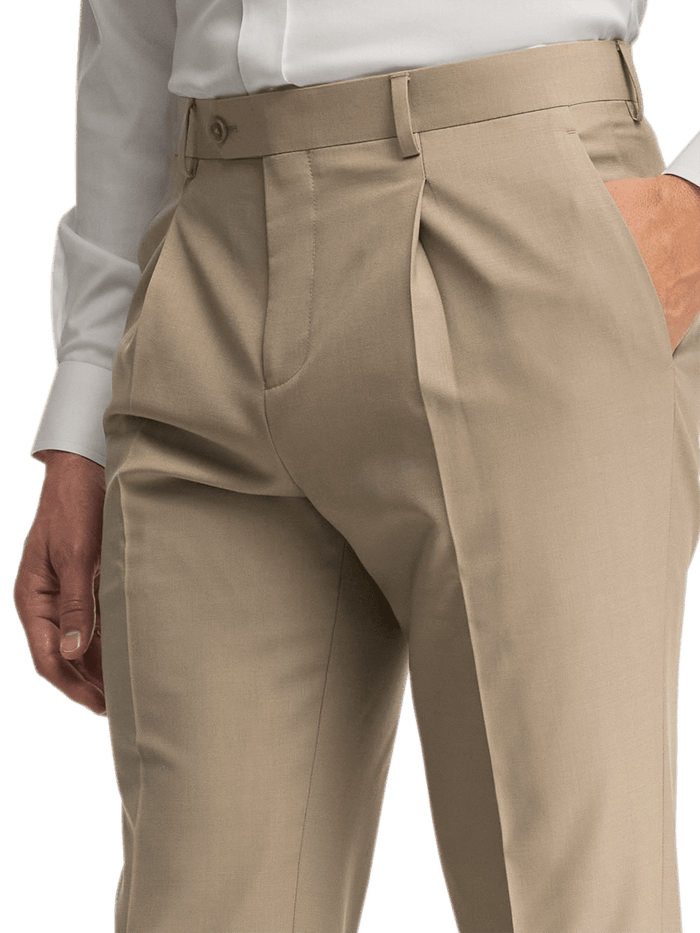 Alternate Image of Wool Stretch Bengaline Pleated Suit Pants-4