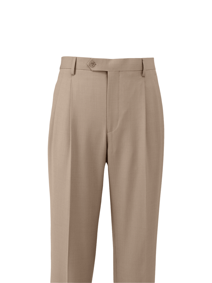 Alternate Image of Wool Stretch Bengaline Suit Pants-1#model_pleated front