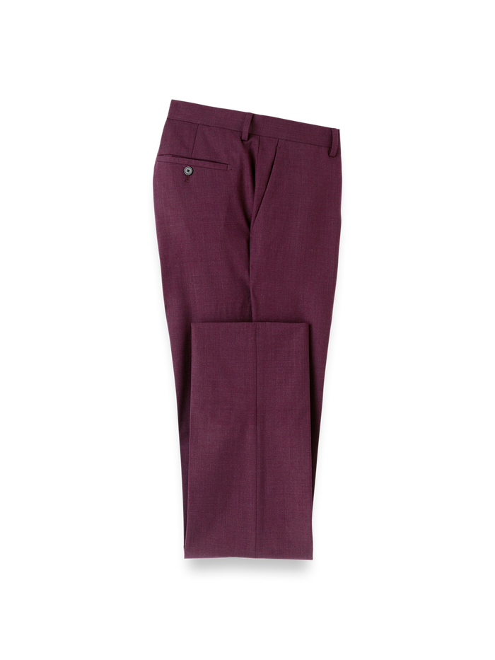 Product Image of Wool Stretch Bengaline Suit Pants-Plum#model_flat front