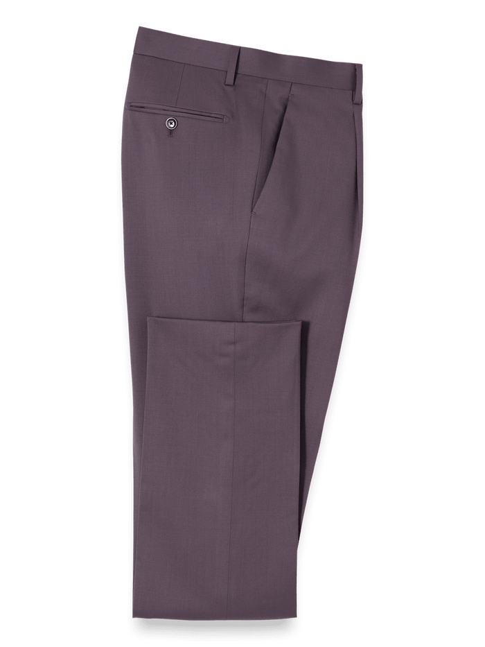 Product Image of Wool Stretch Single Pleat Suit Pants-Slate Purple