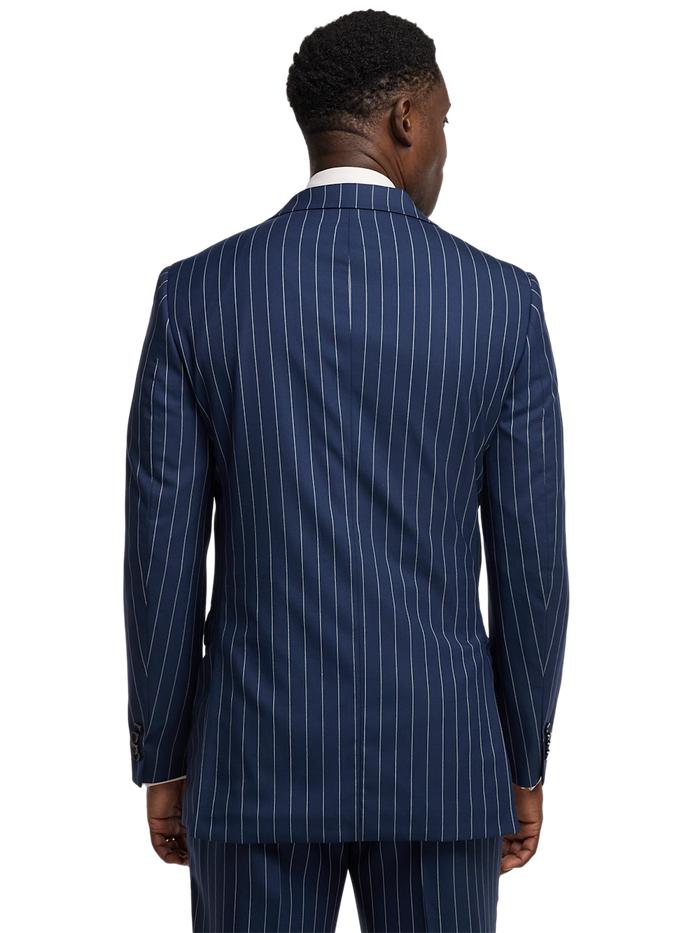 Alternate Image of Wool Stretch Stripe Double Breasted Peak Lapel Suit Jacket-6
