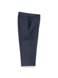 Product Image of Wool Stripe Flat Front Suit Pants-Slate Blue